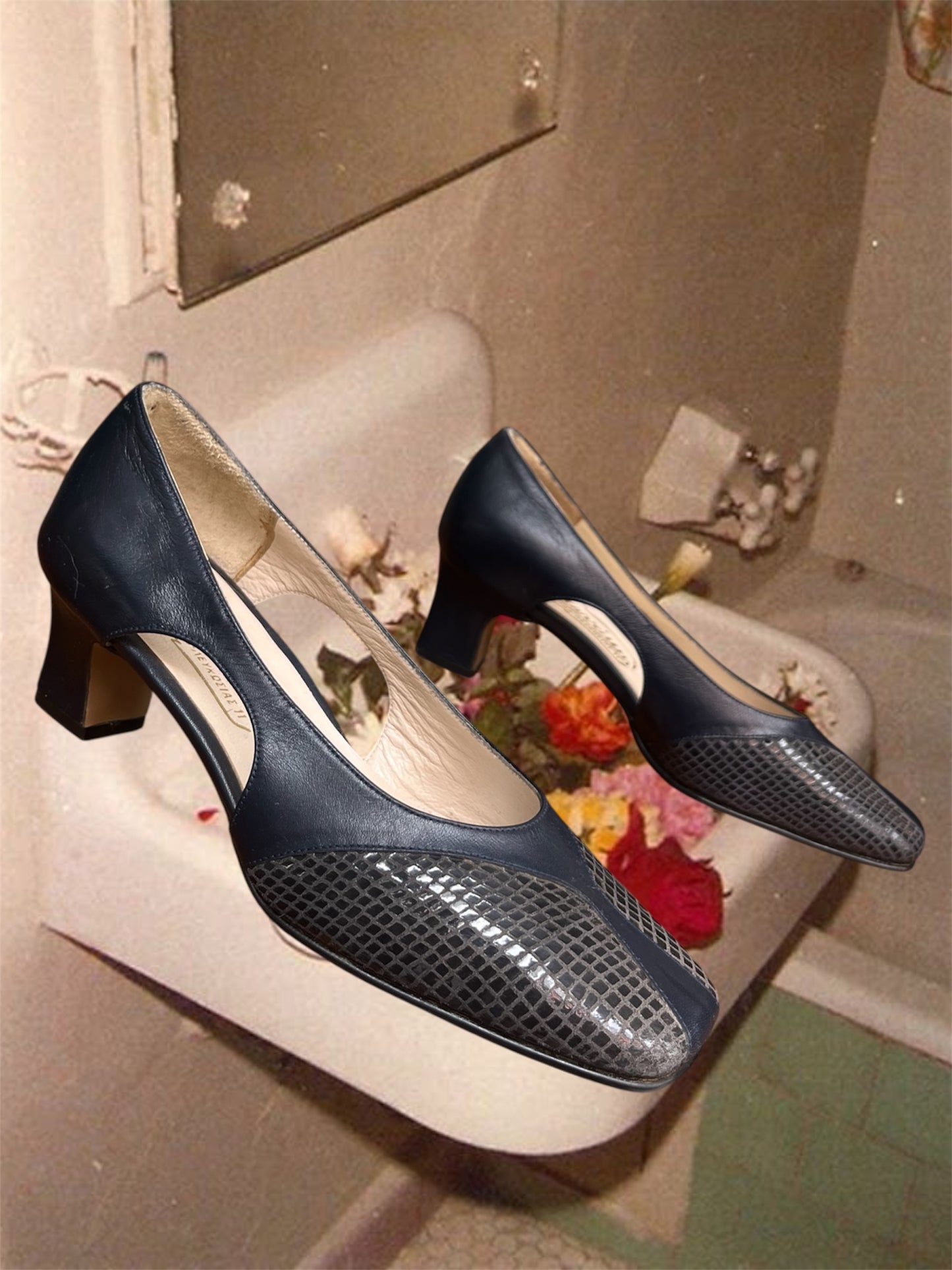 Vintage leather heels