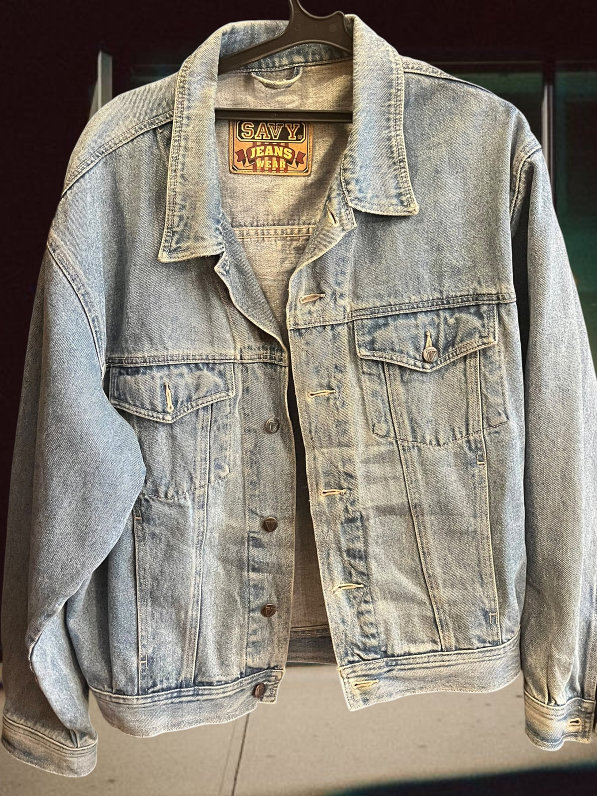 90s light wash denim jacket in oversized fit
