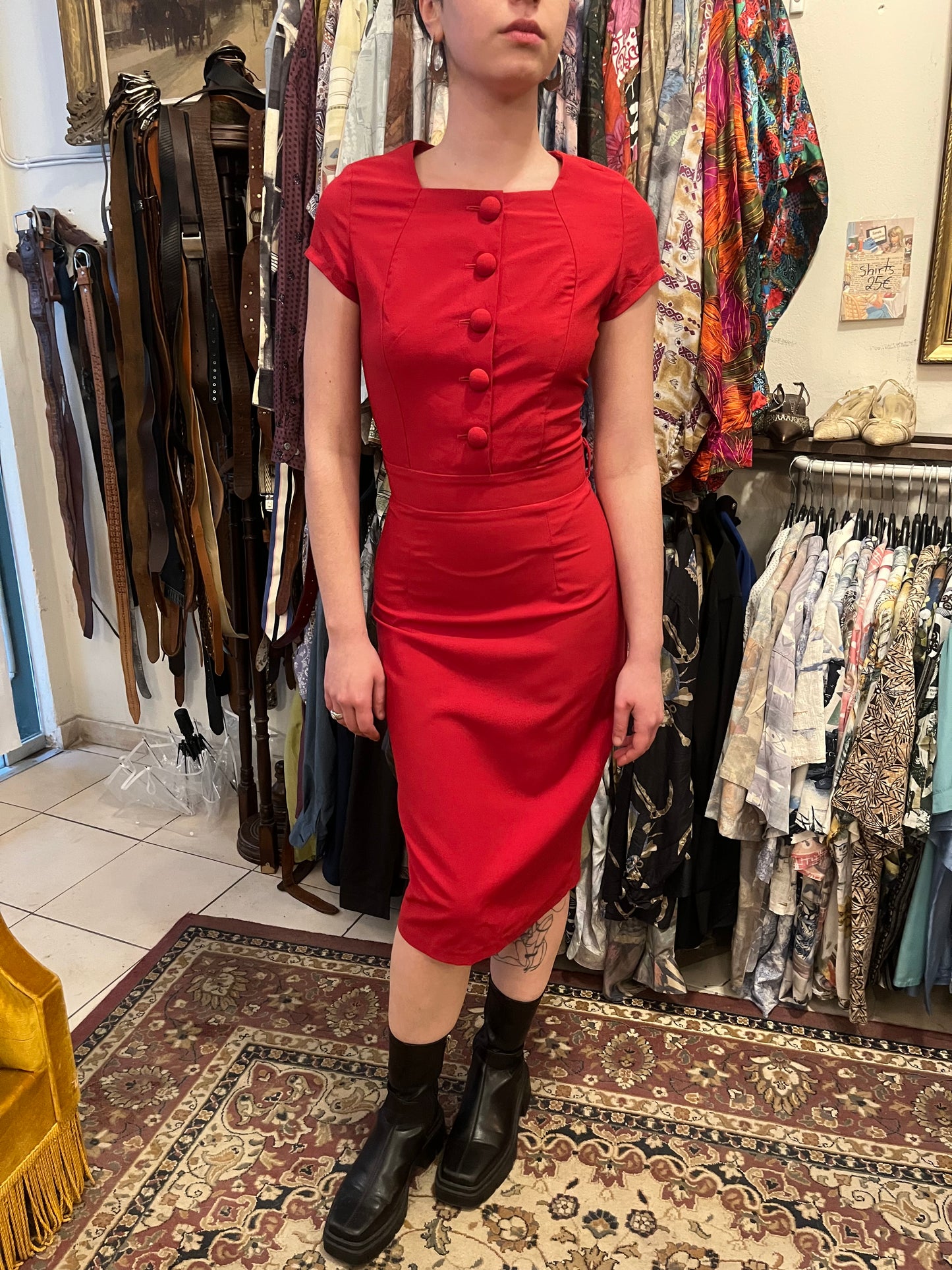 XS small button dress