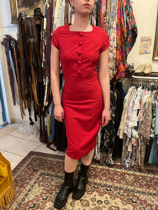 XS small button dress