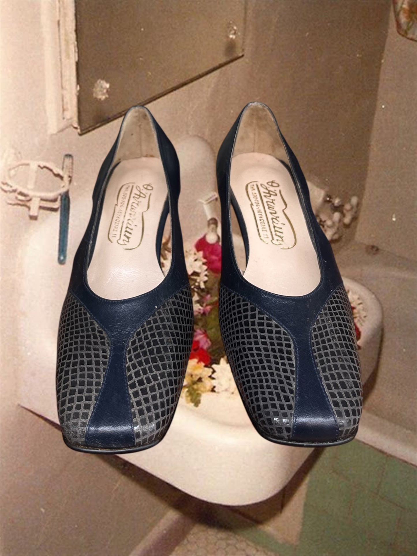 Vintage leather heels