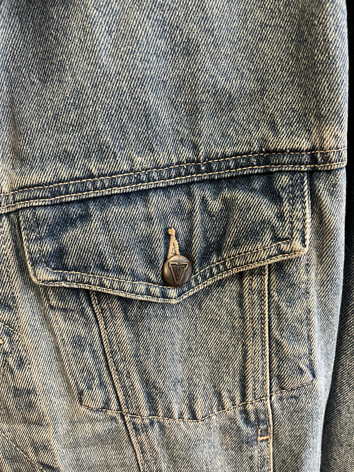 90s light wash denim jacket in oversized fit