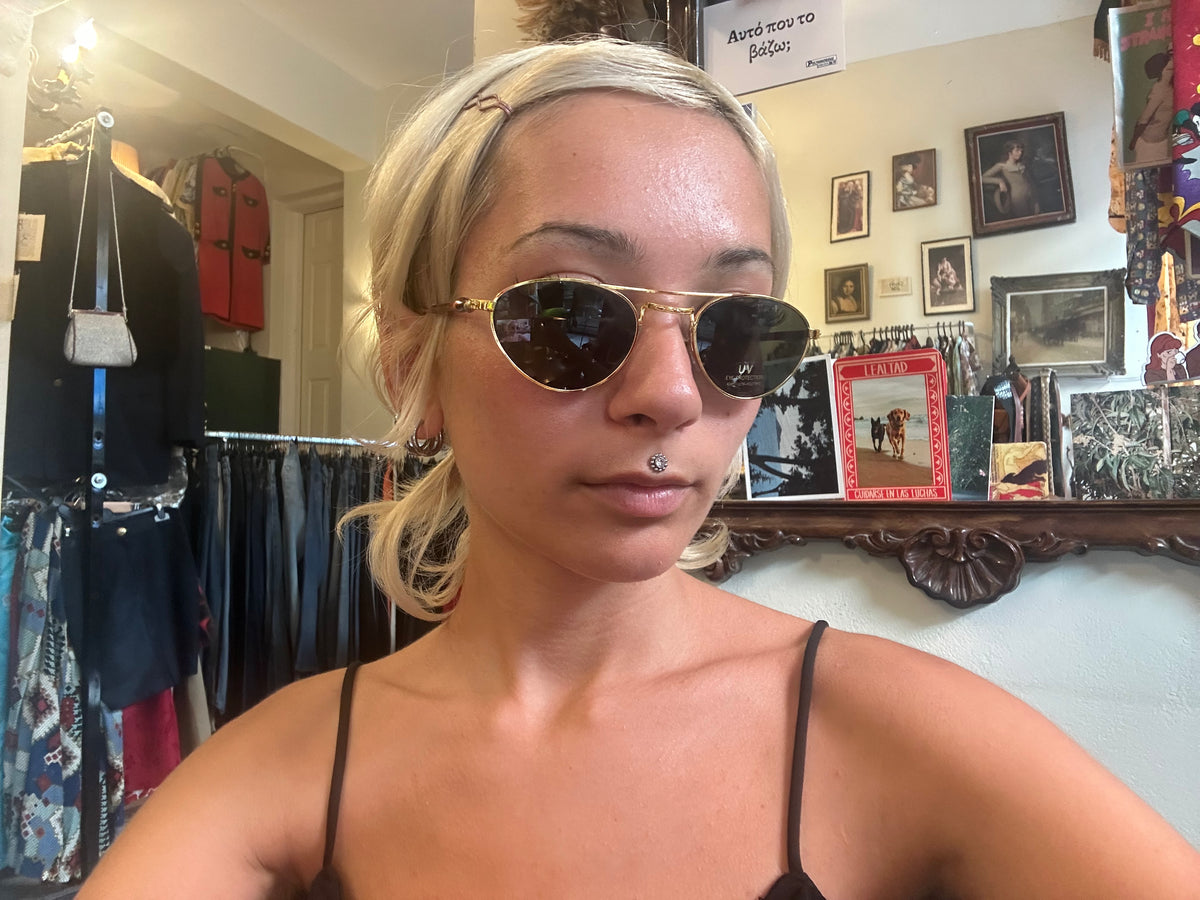 Vintage Golden Rim Sunglasses
