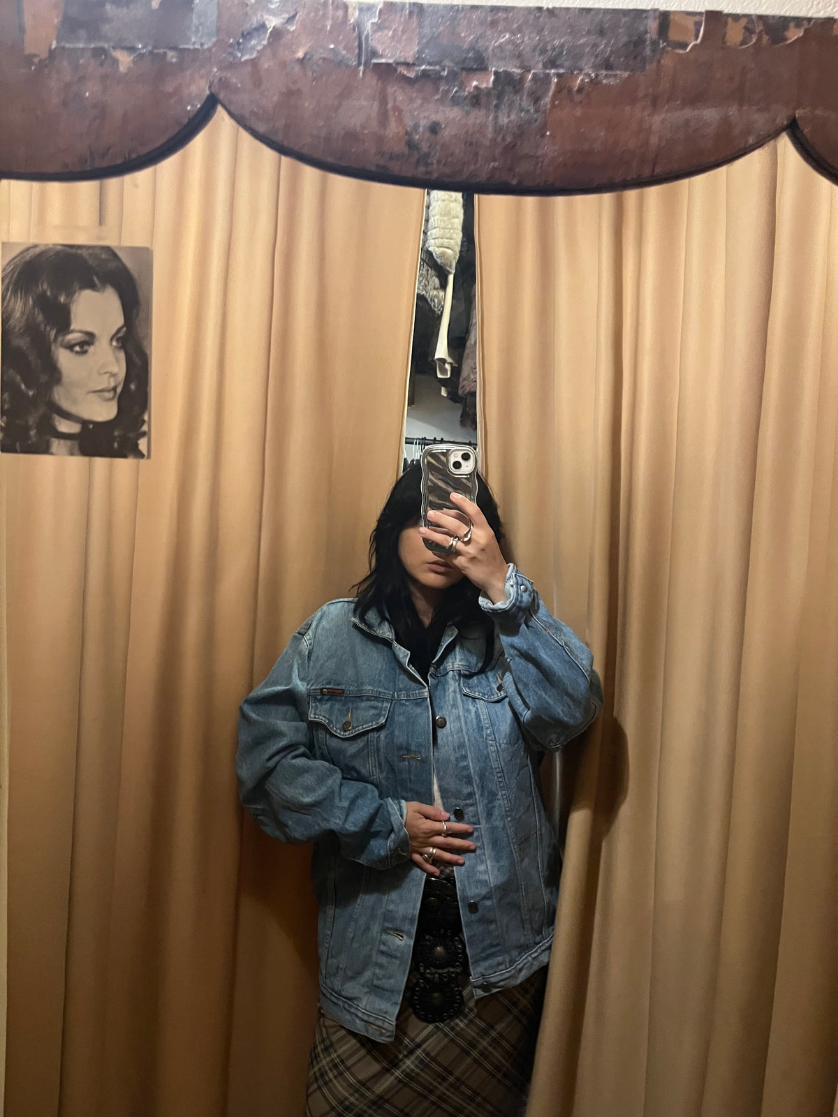 90s oversized light wash denim jacket