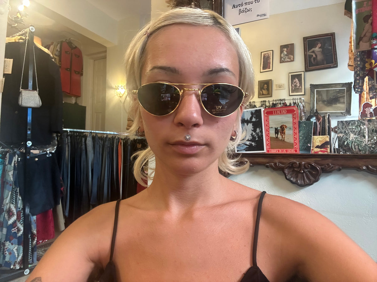 Vintage Golden Rim Sunglasses