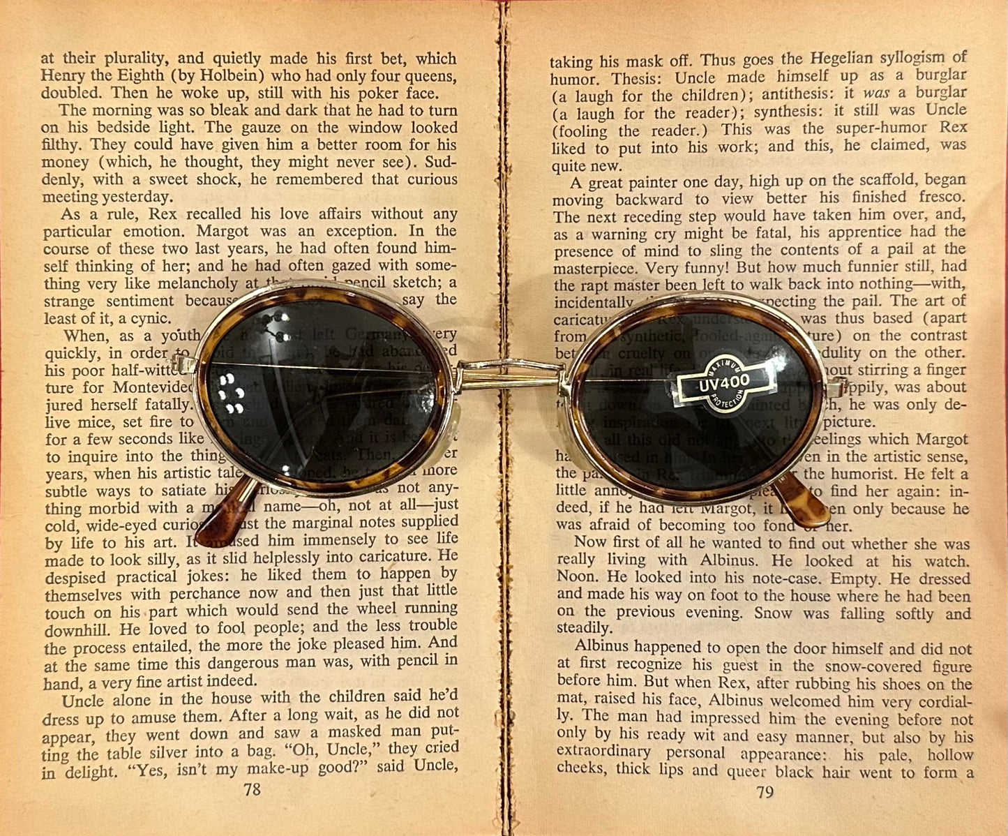 Vintage Tortoise Shell Teashade Sunglasses
