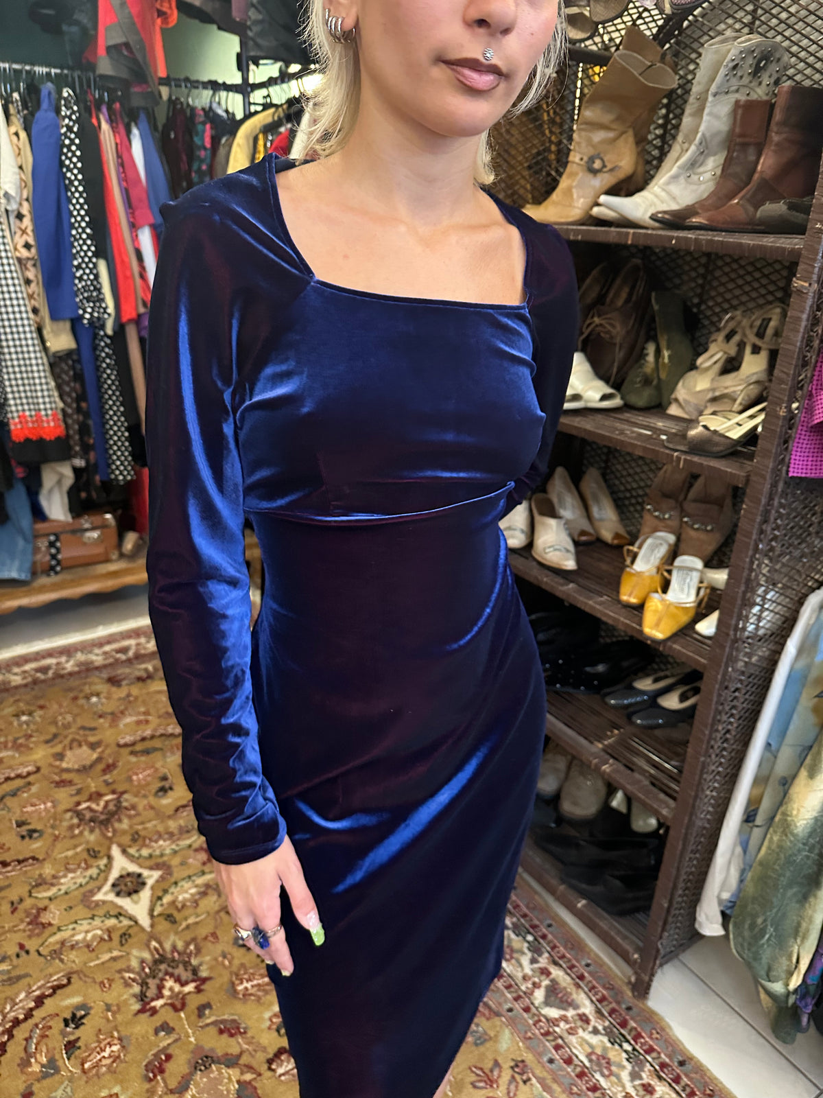 Velvet Midi Dress