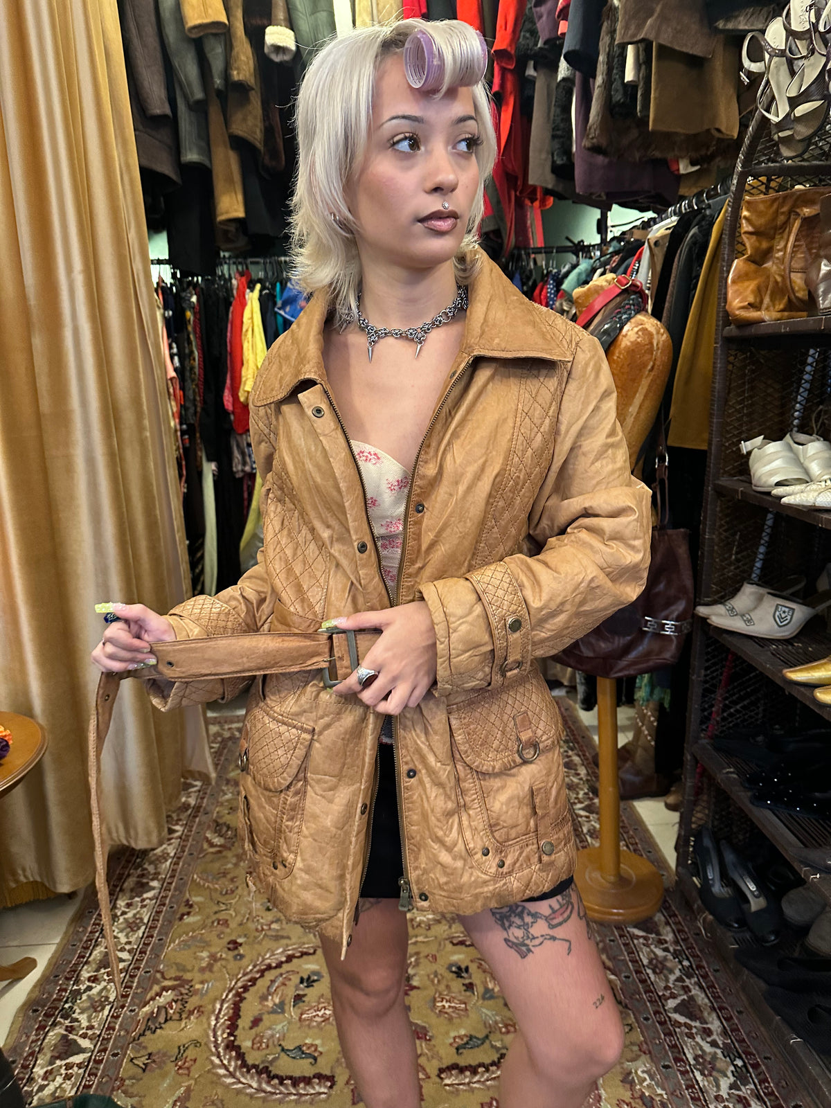 Camel Vintage Leather Jacket