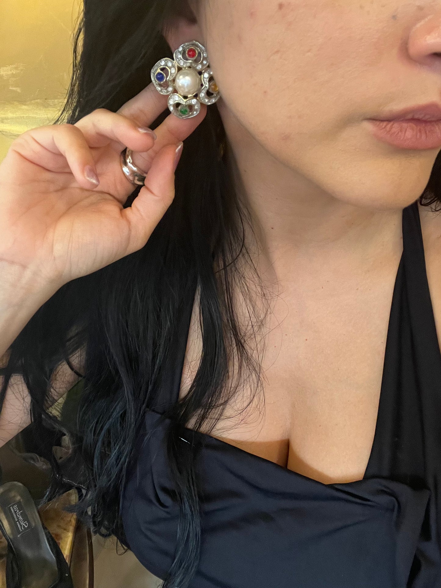 Vintage clip on earrings