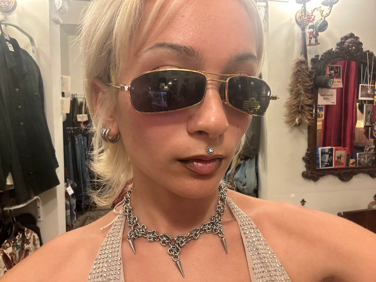 Vintage Golden Rim Sunglasses