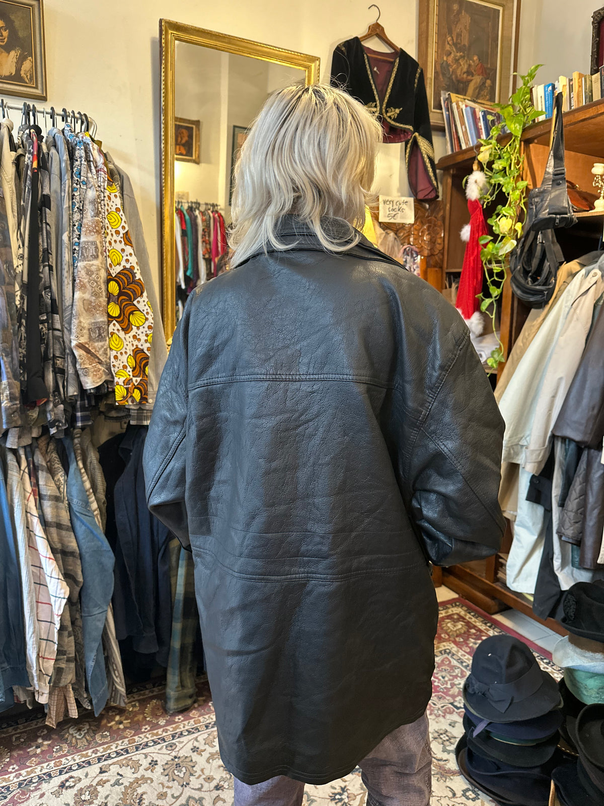 Black Vintage Leather Jacket