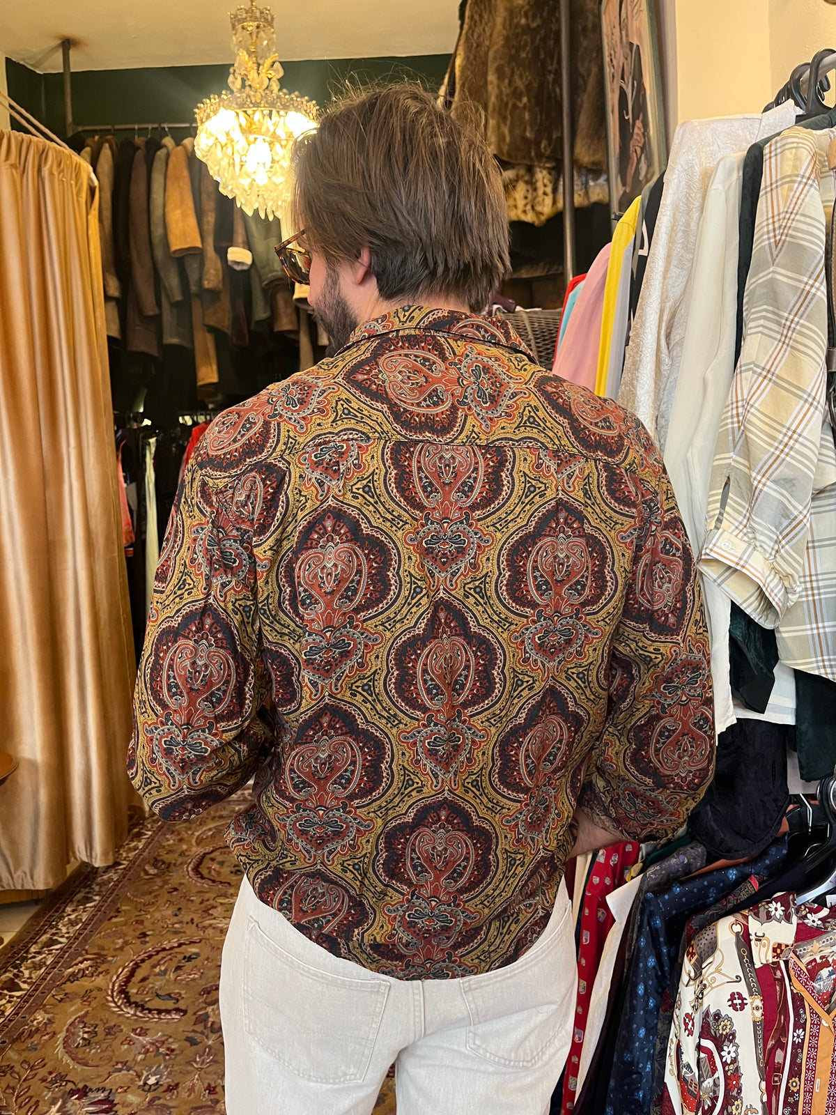 90s baroque button up shirt