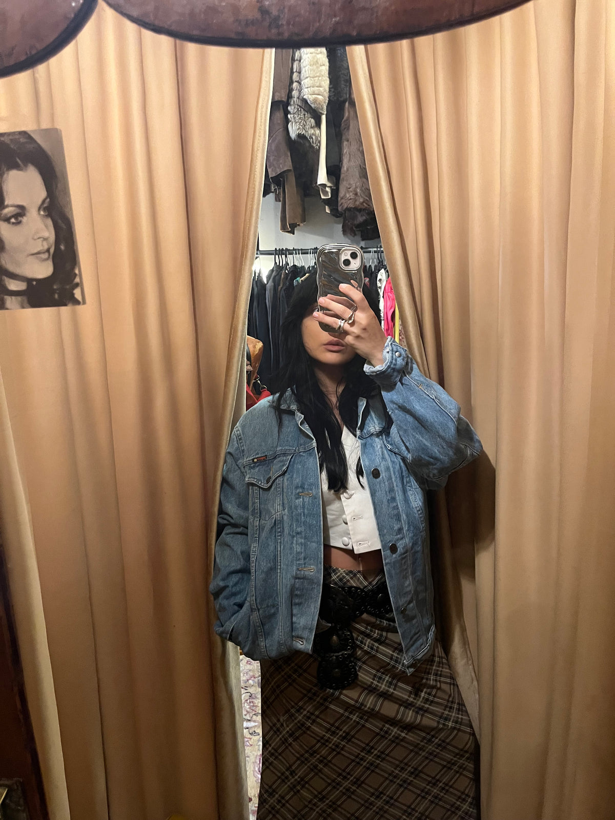 90s oversized light wash denim jacket