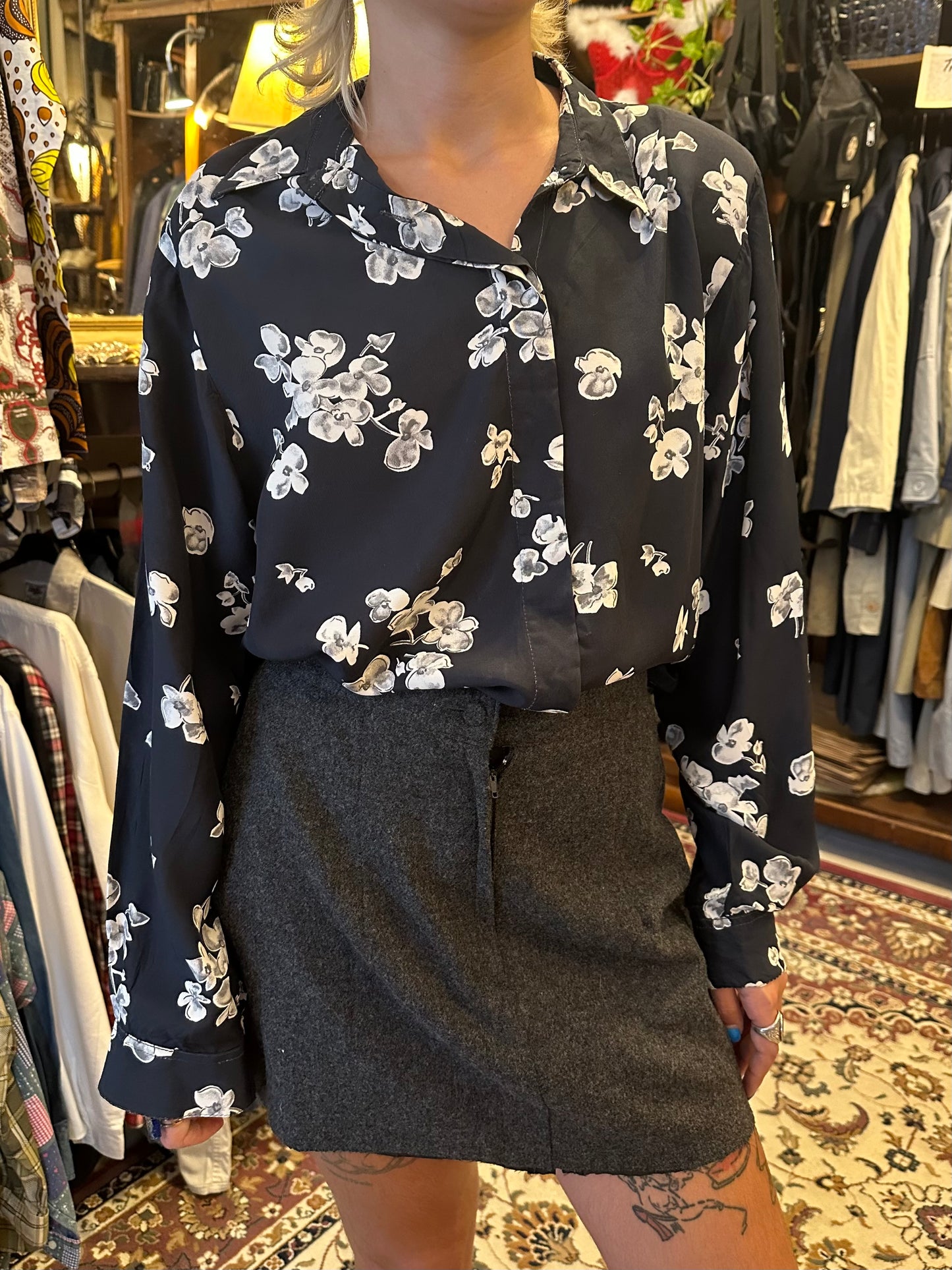 Floral Pattern Vintage Shirt