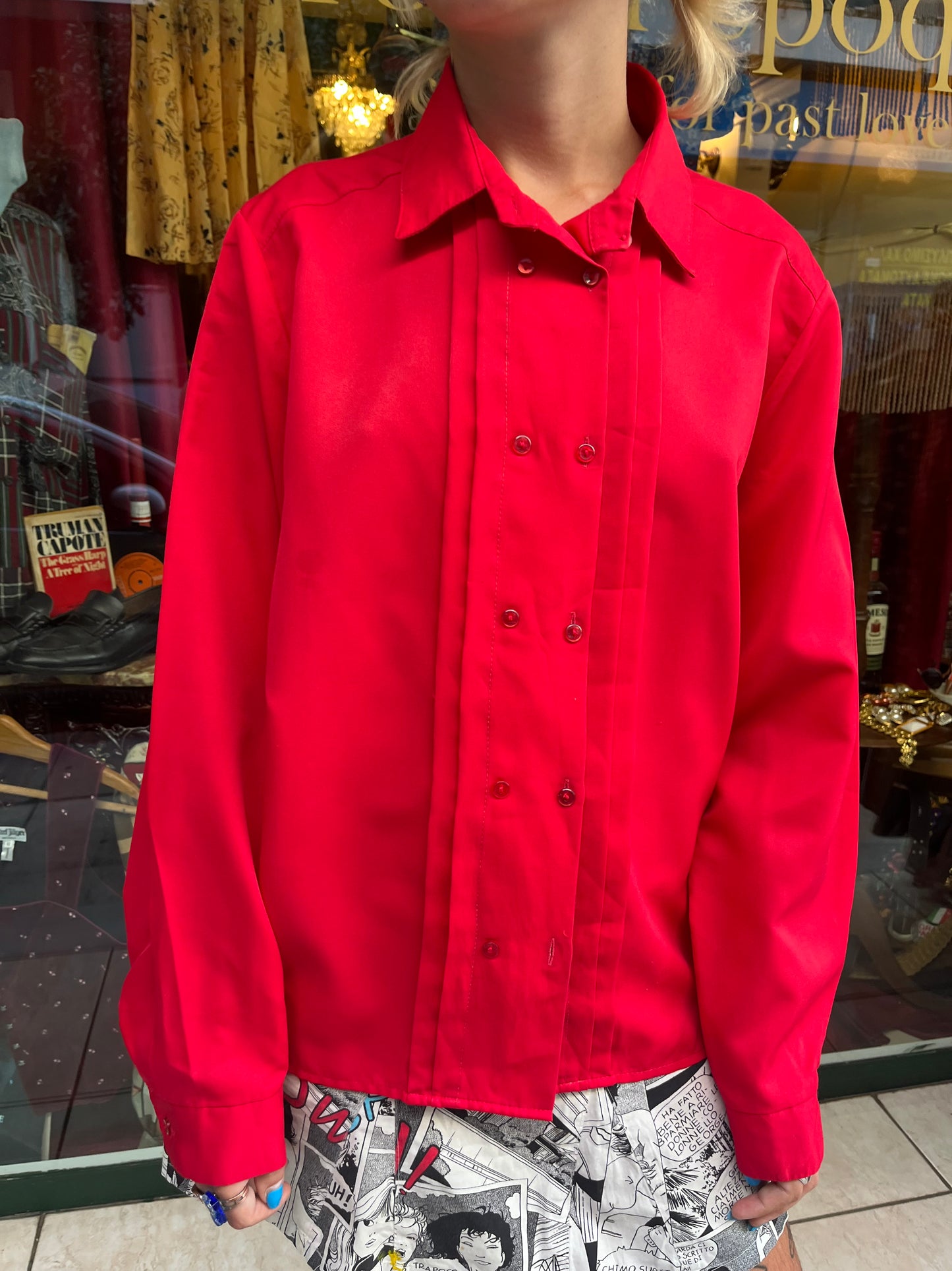 Bright Red Vintage Shirt