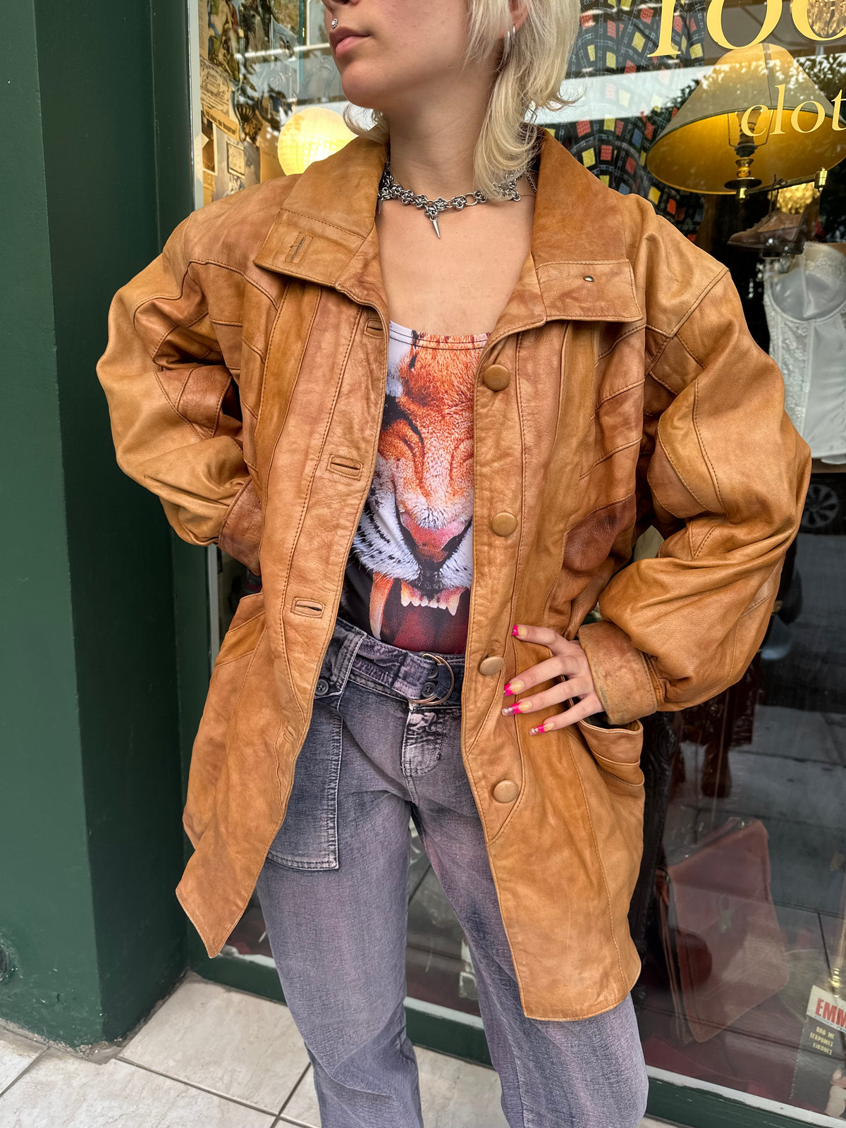 Brown Vintage Leather Jacket