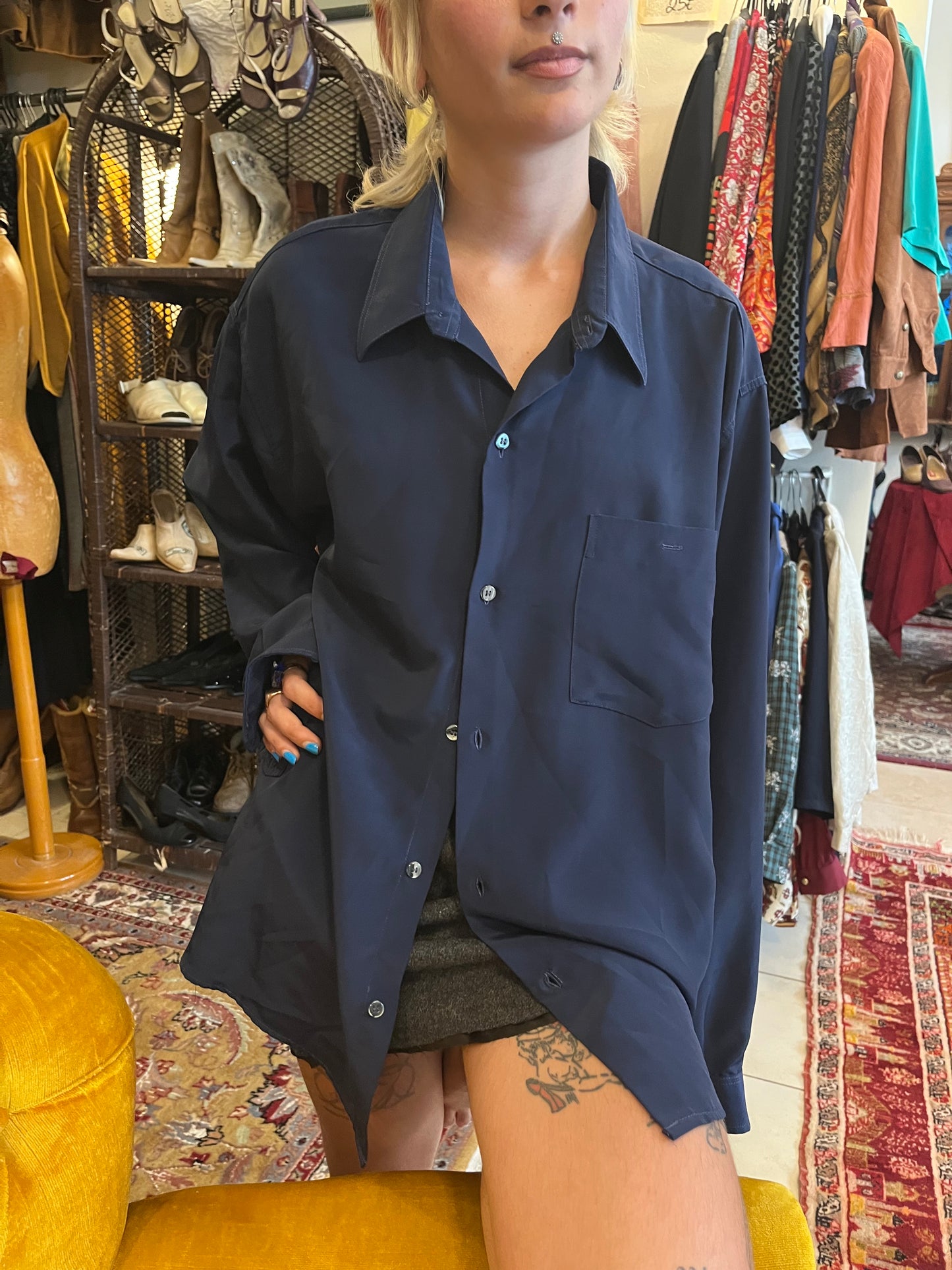 Plain baby blue shirt