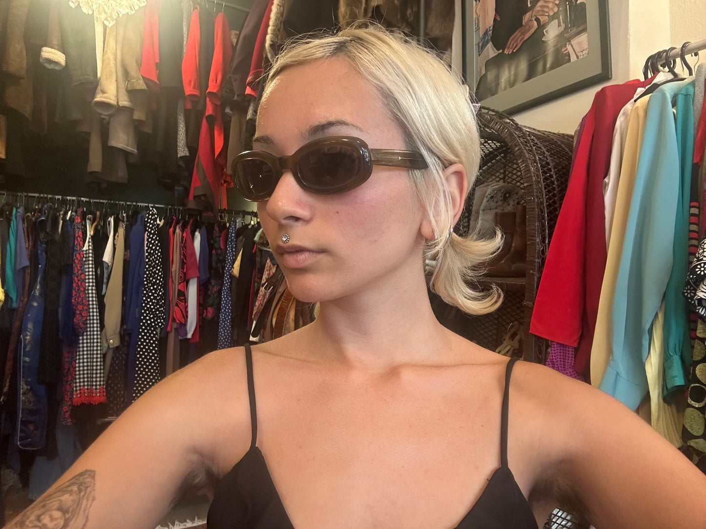 Olive Green Vintage Sunglasses
