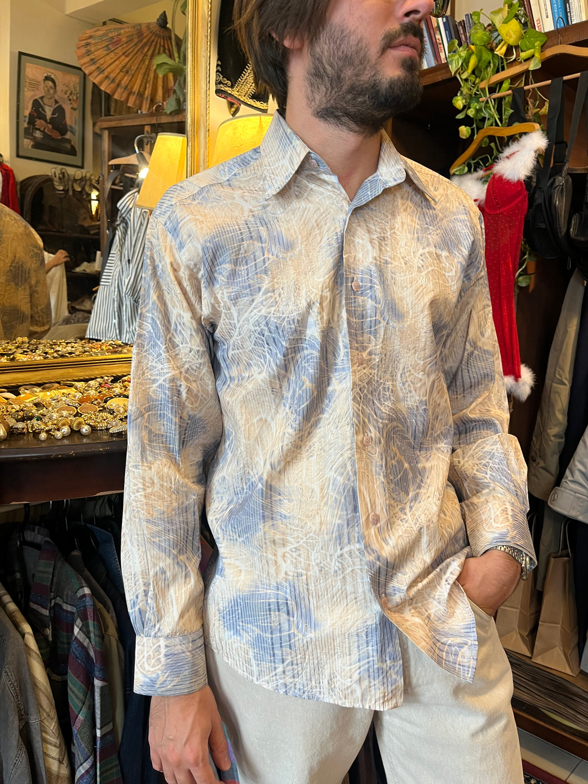 Vintage funky button up shirt