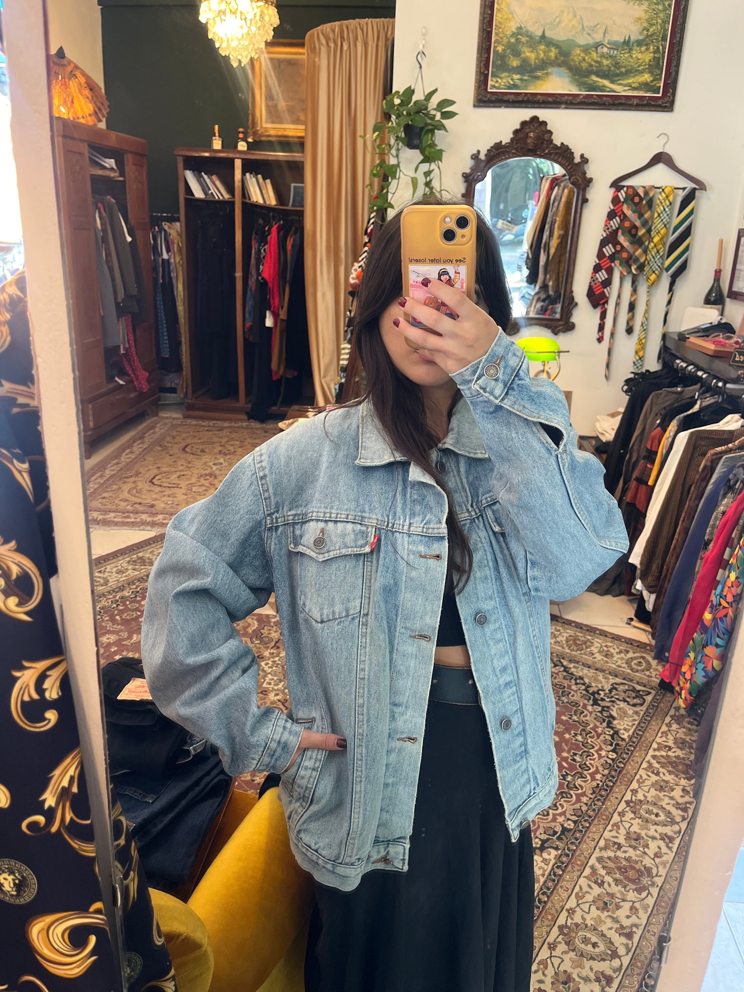 Levi’s denim jacket .