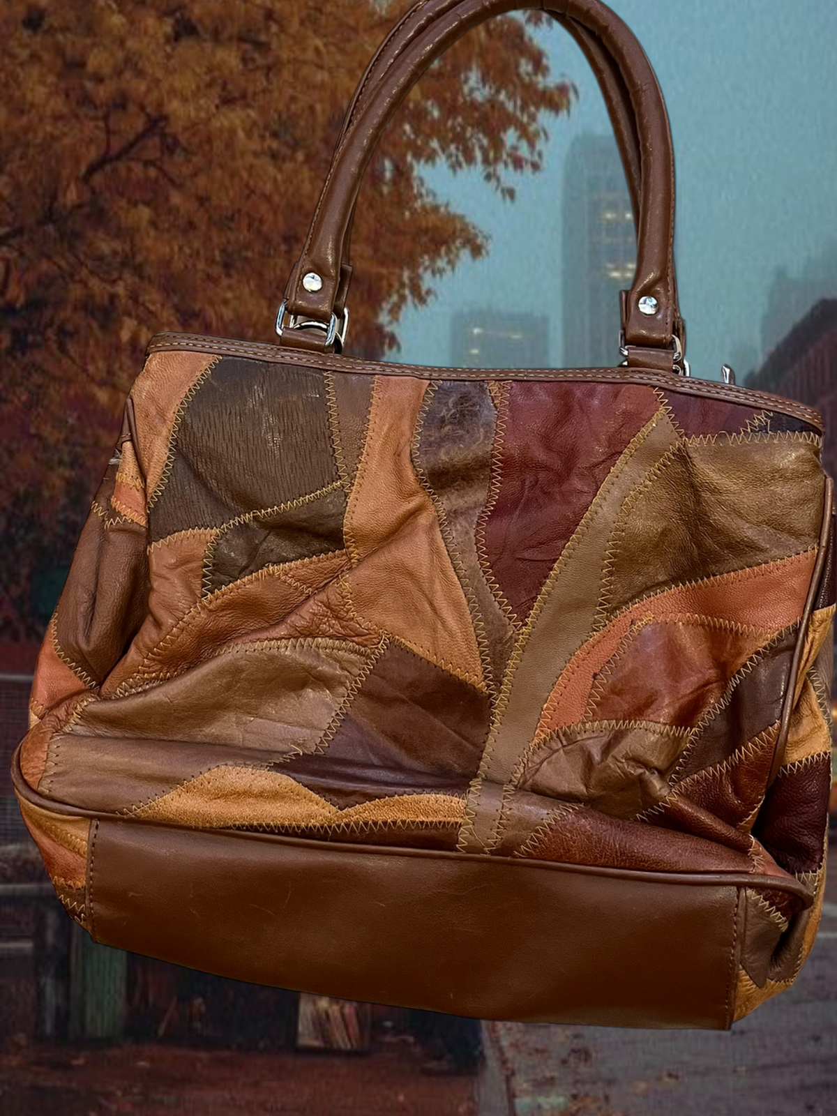 90s patches spacious hand bag