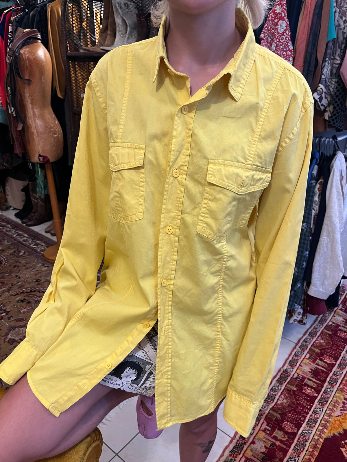 Bright Yellow Vintage Shirt