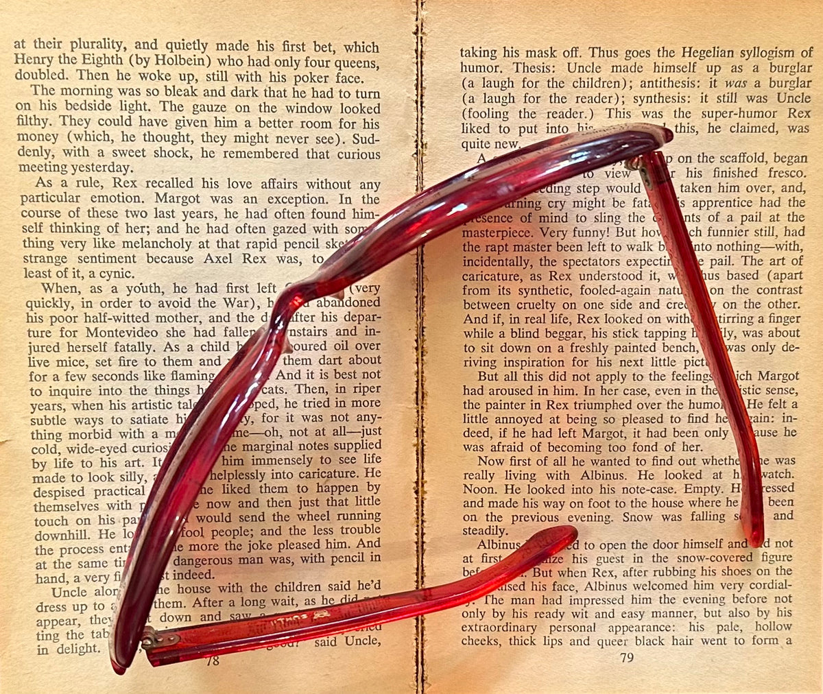 Vintage Cherry Red Oversized Butterfly Sunglasses