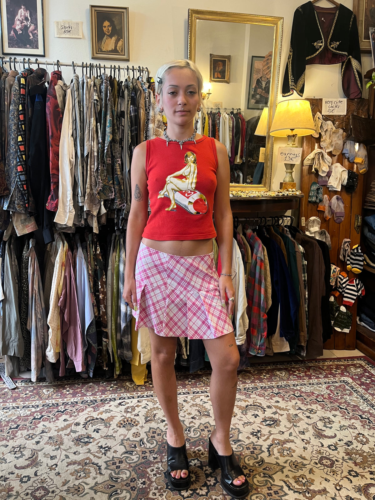 Υ2k plaid mini skirt
