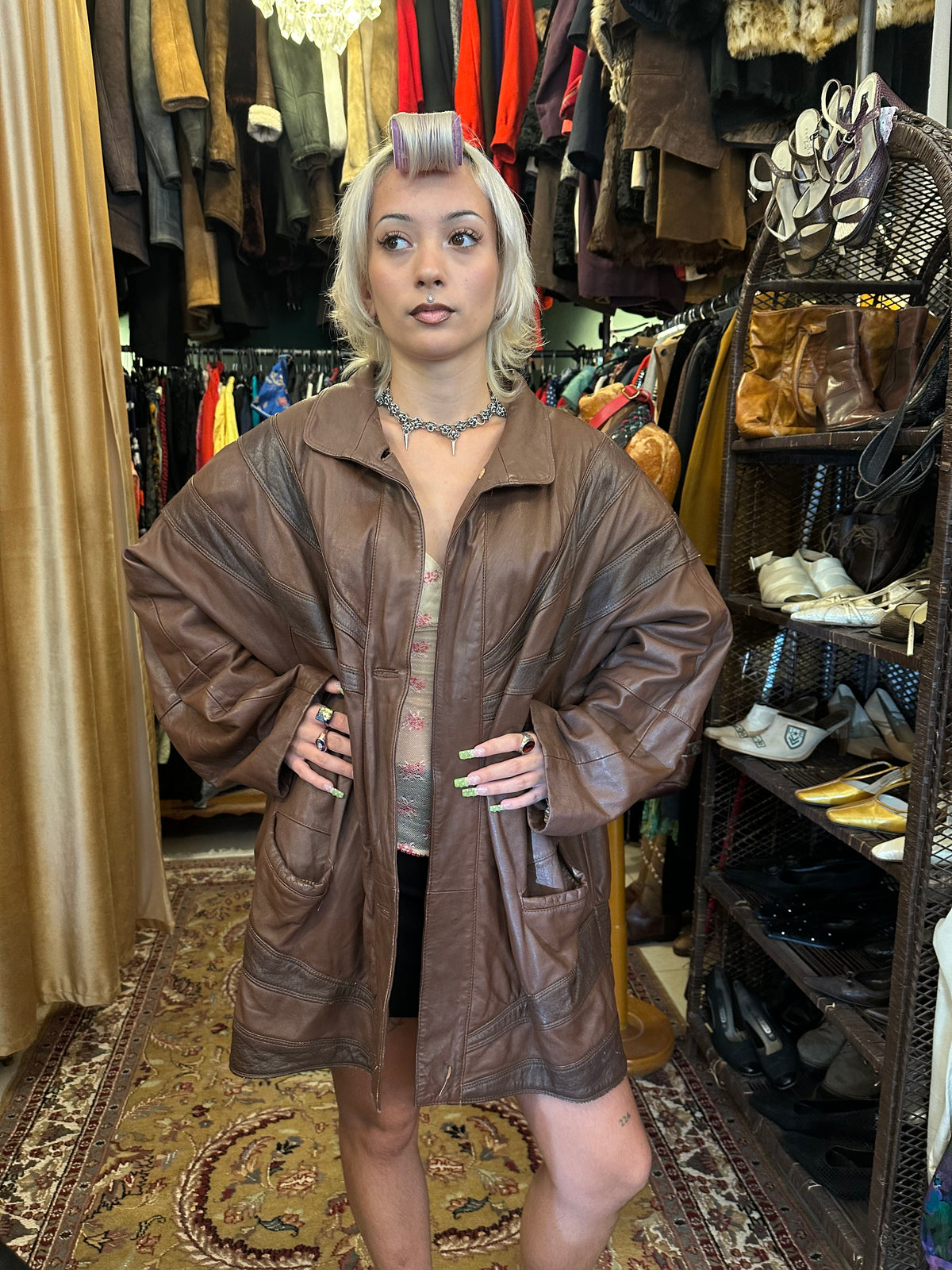 Vintage Brown Leather Jacket