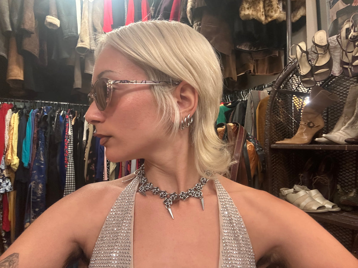 Vintage Lilac Patterned Butterfly Sunnies