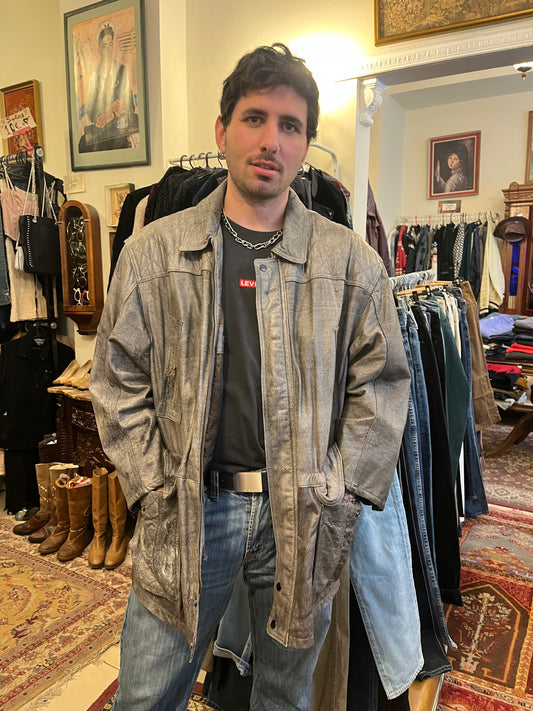 Leather jacket (L)