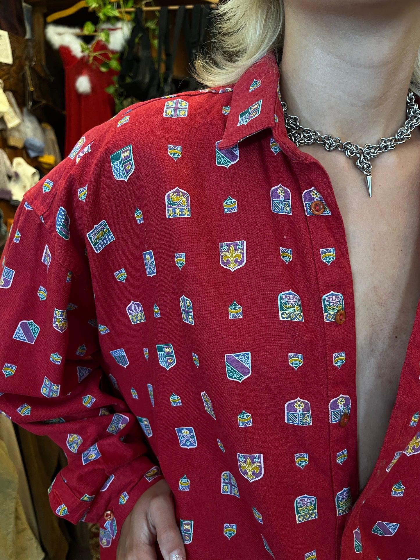 Vintage button patterned shirt