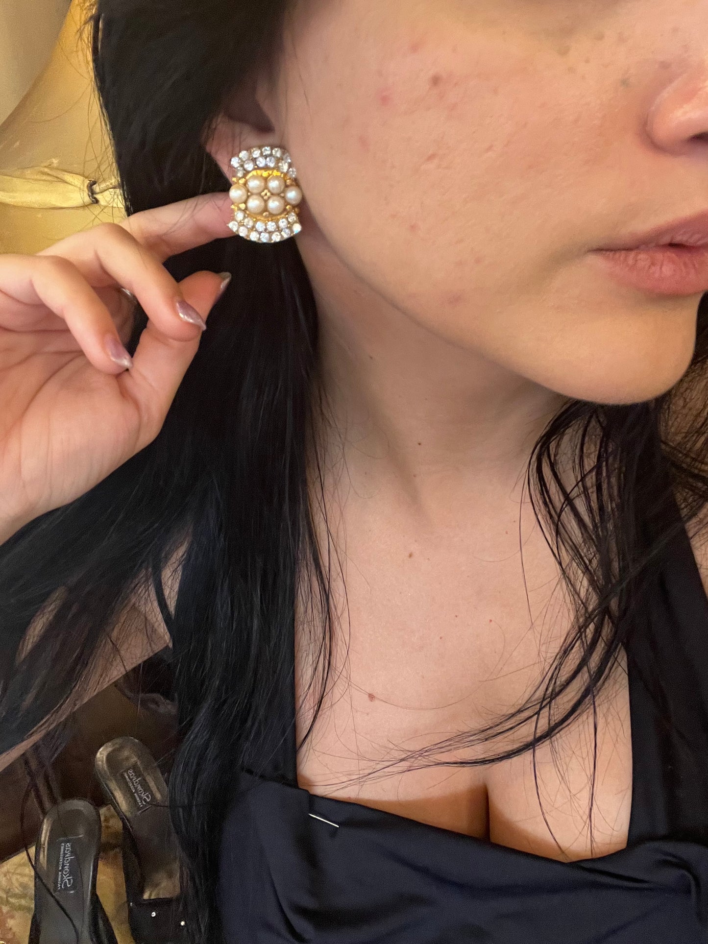 Vintage clip on earrings