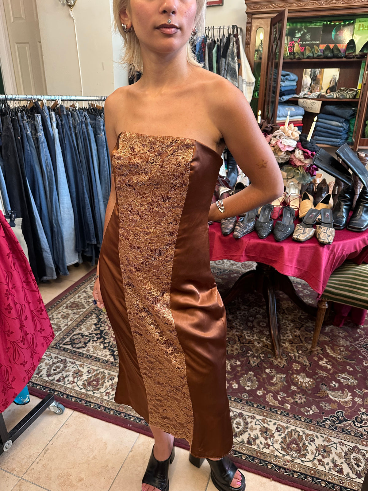 Vintage Strapless Dress