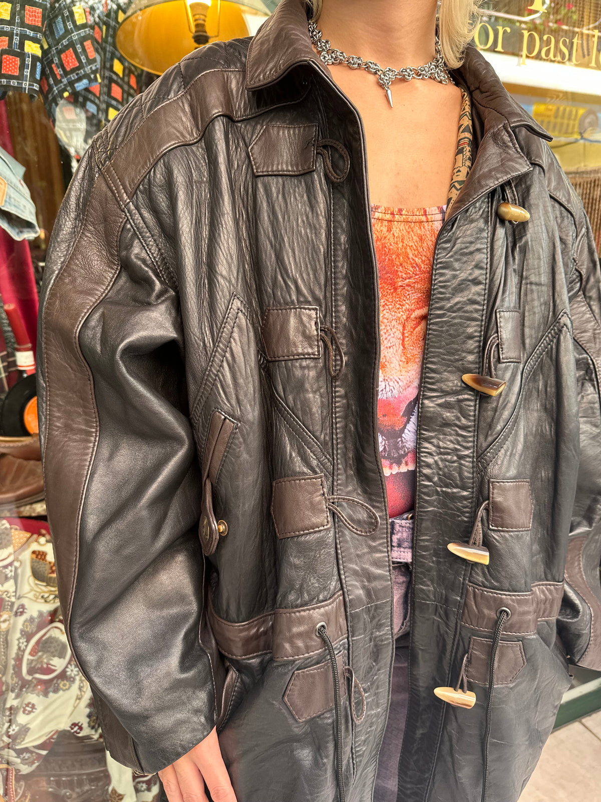 Vintage Brown Leather Jacket