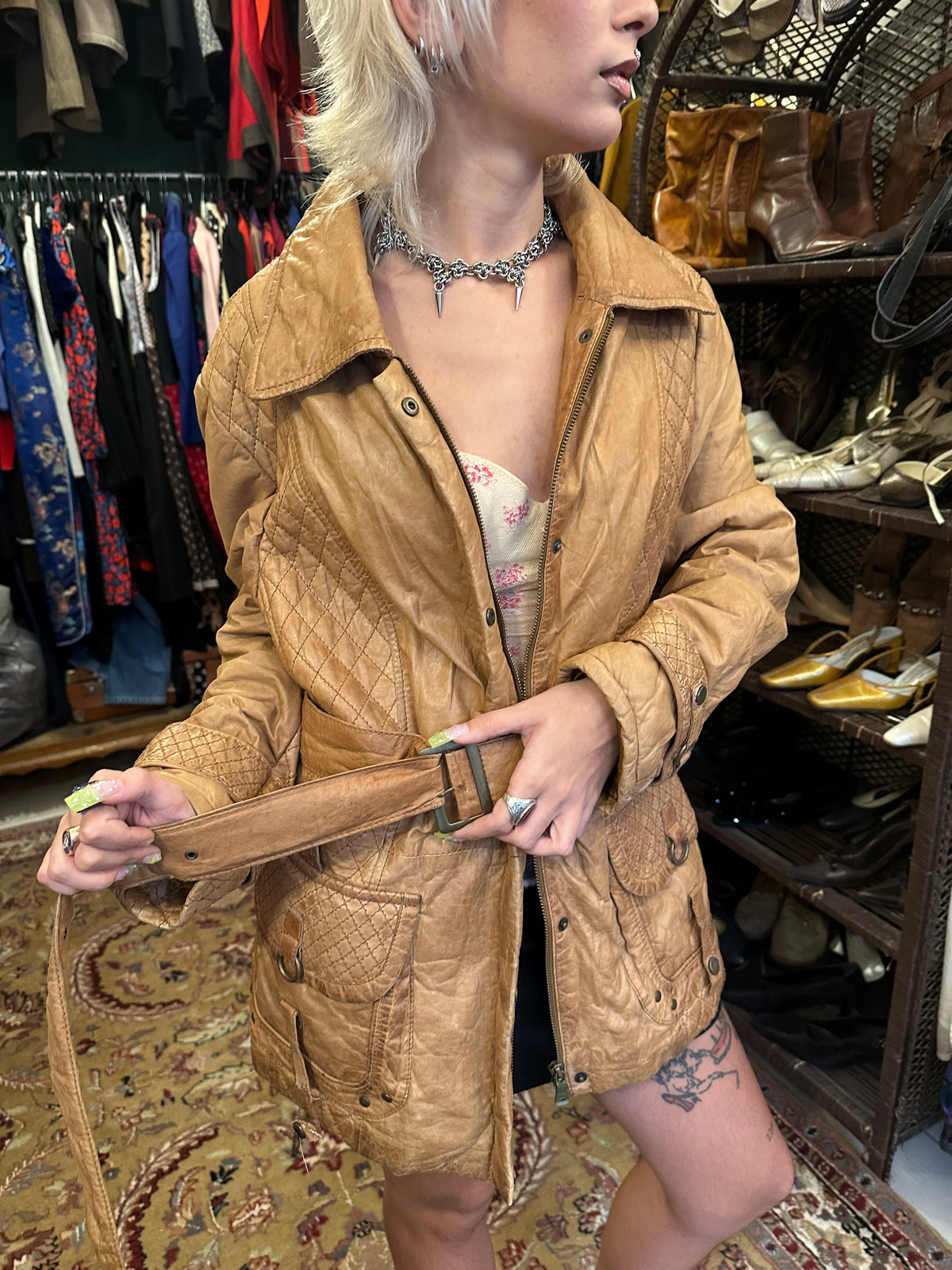 Camel Vintage Leather Jacket