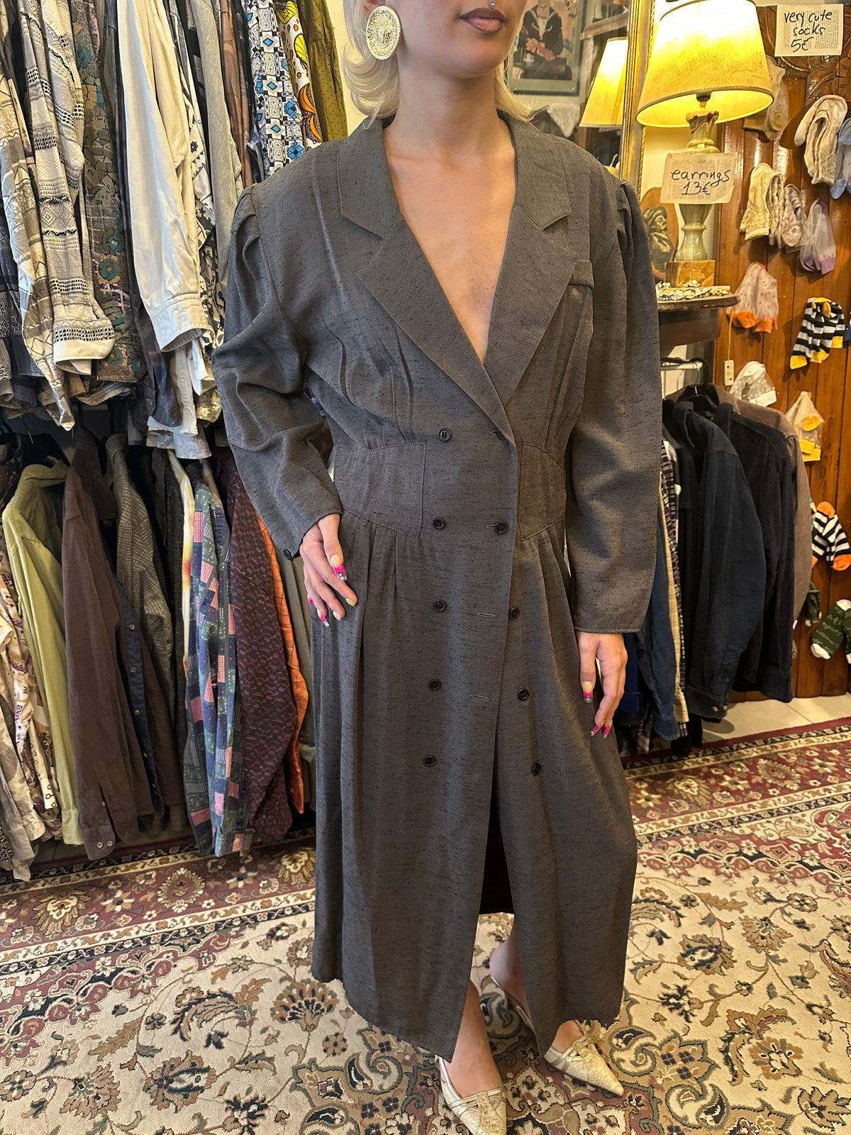 Grey Midi Dress