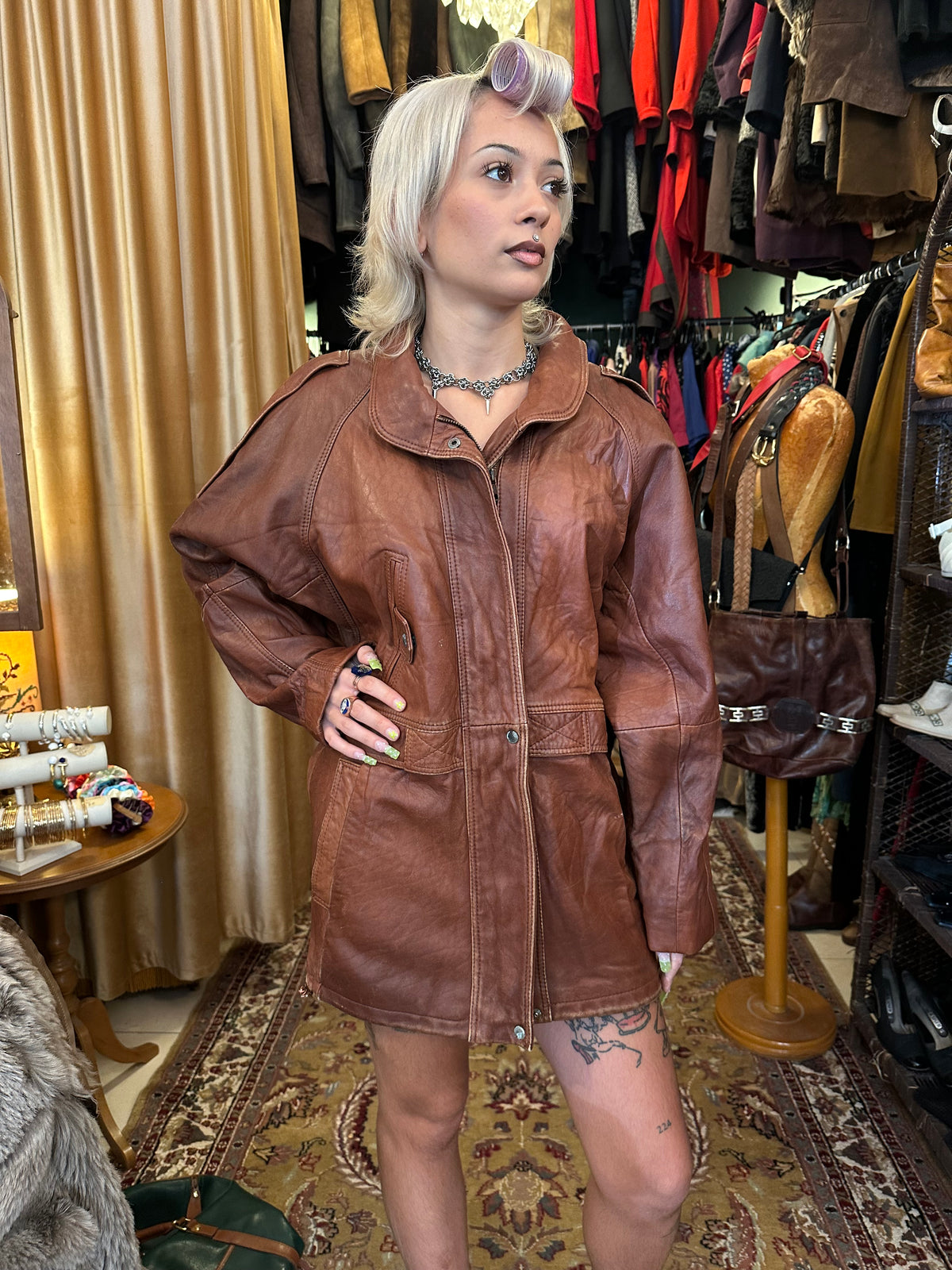 Brown Leather Jacket Vintage