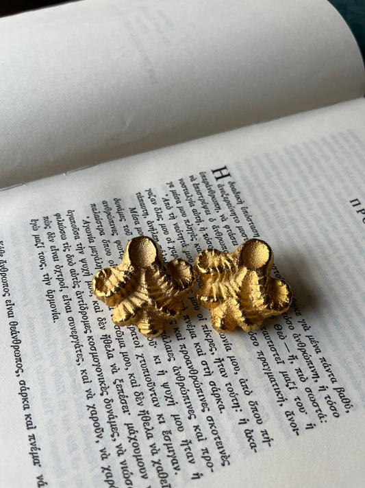 Vintage clip on Ancient Greek style earrings