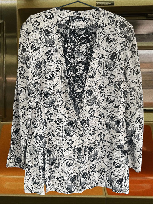Vintage floral light blazer