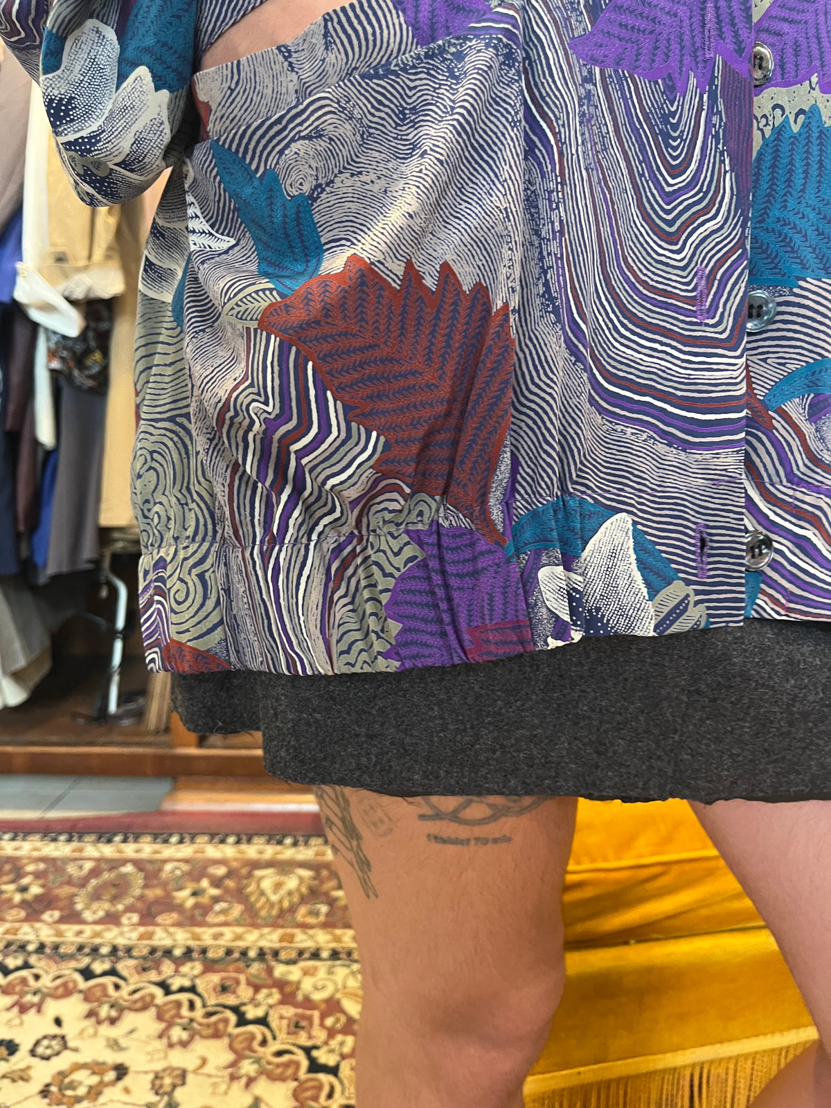 Vintage button up patterned shirt