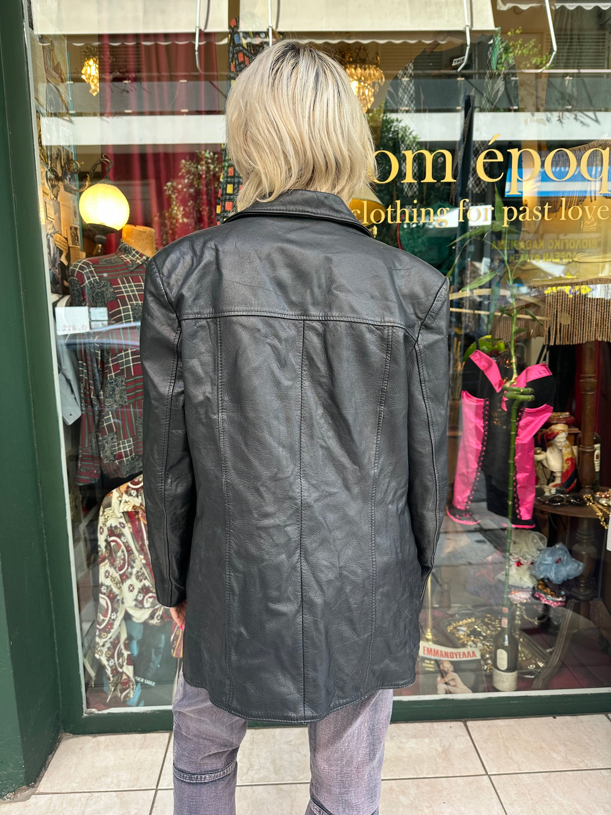 Vintage Black Leather Jacket