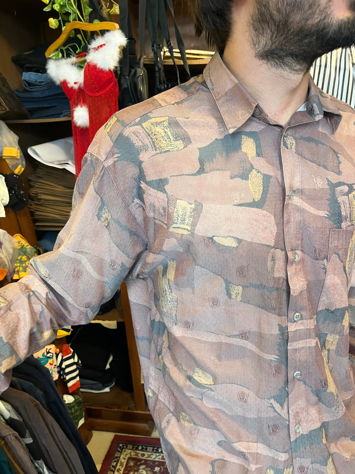 Vintage funky button up shirt