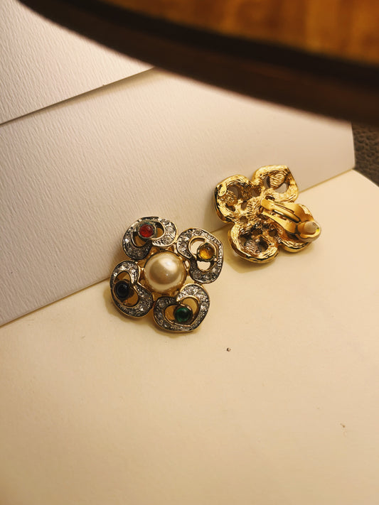 Vintage clip on earrings