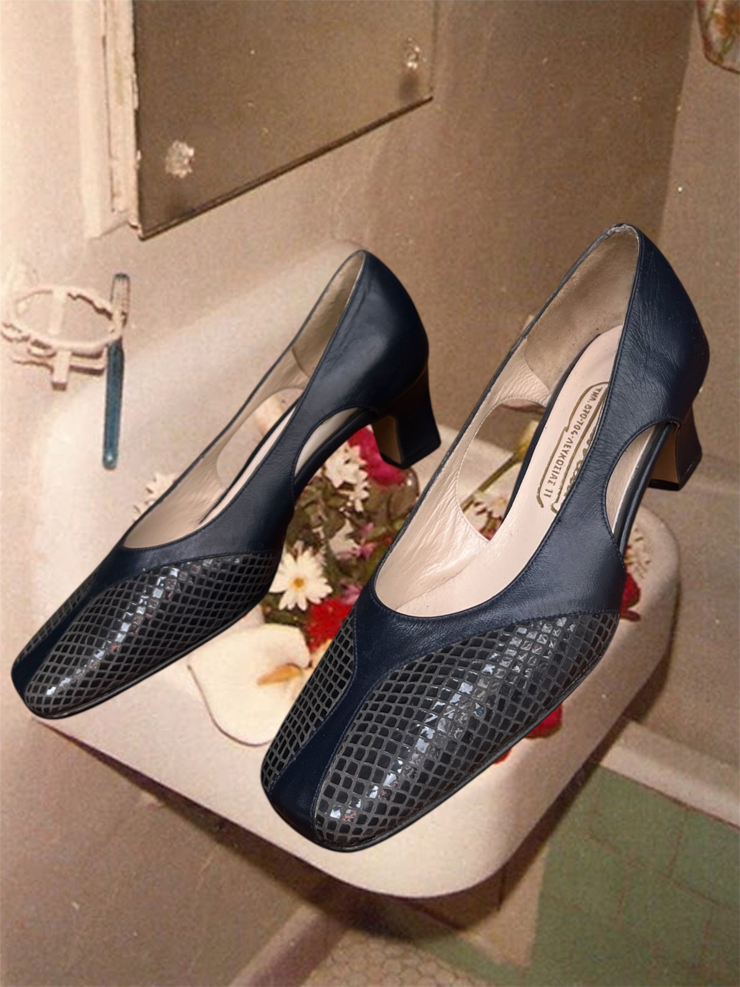 Vintage leather heels