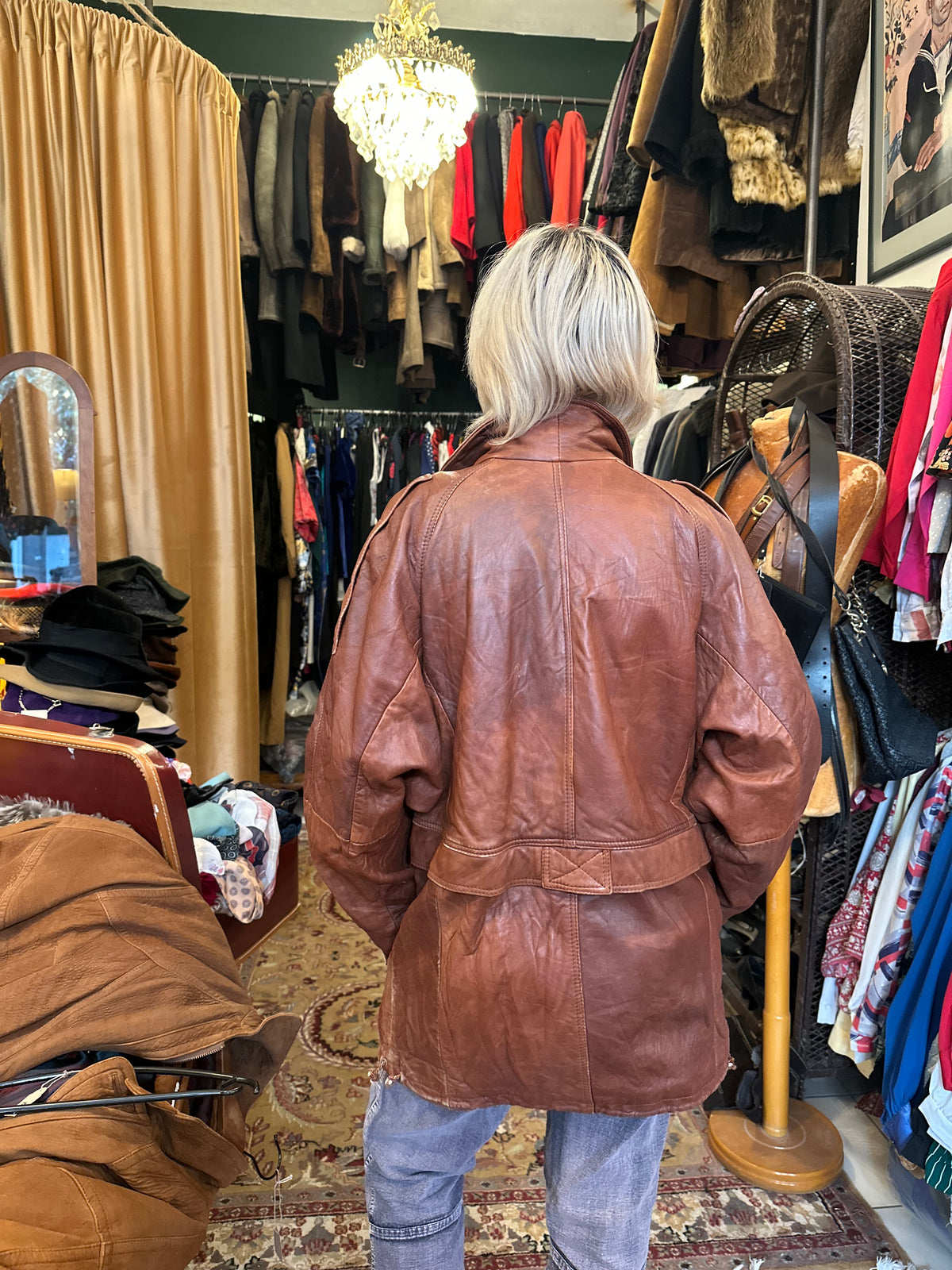 Brown Vintage Leather Jacket