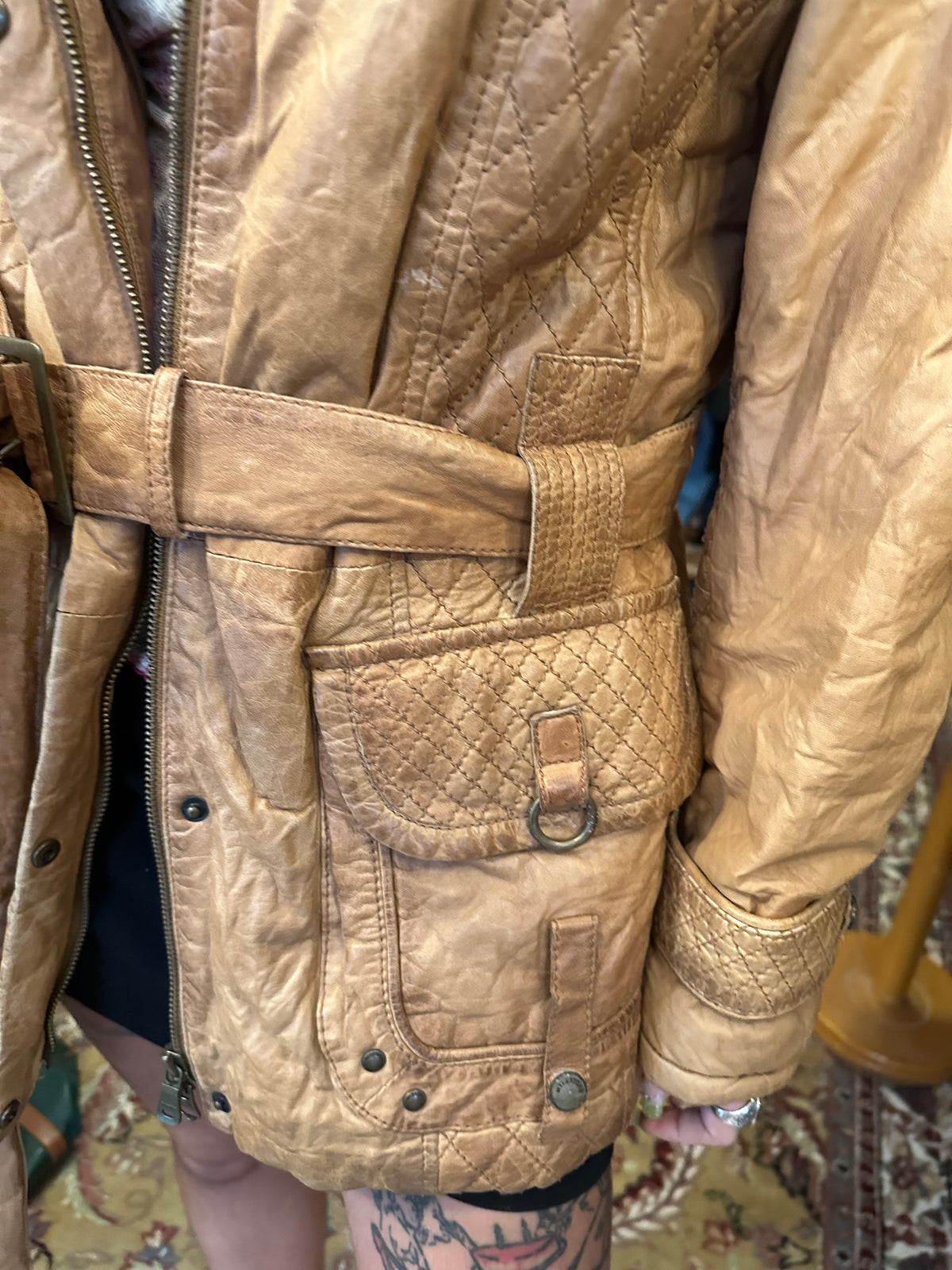 Camel Vintage Leather Jacket