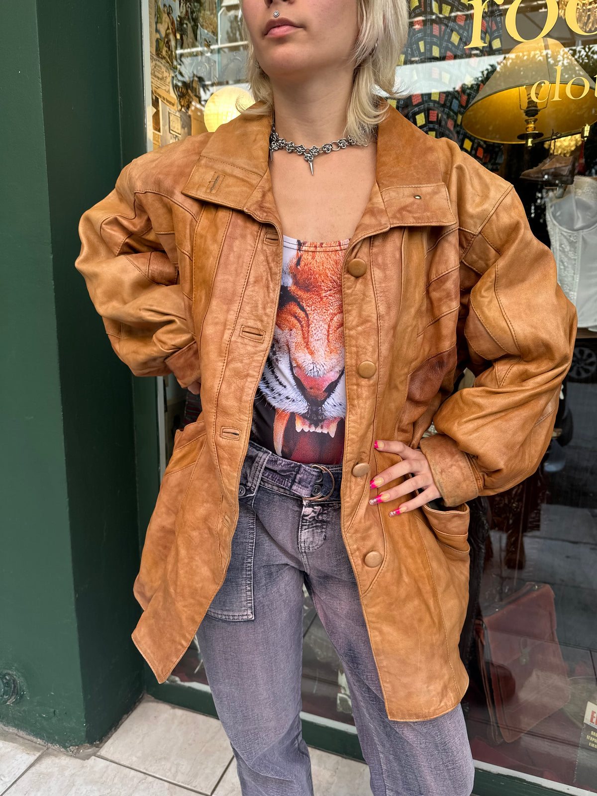 Brown Vintage Leather Jacket