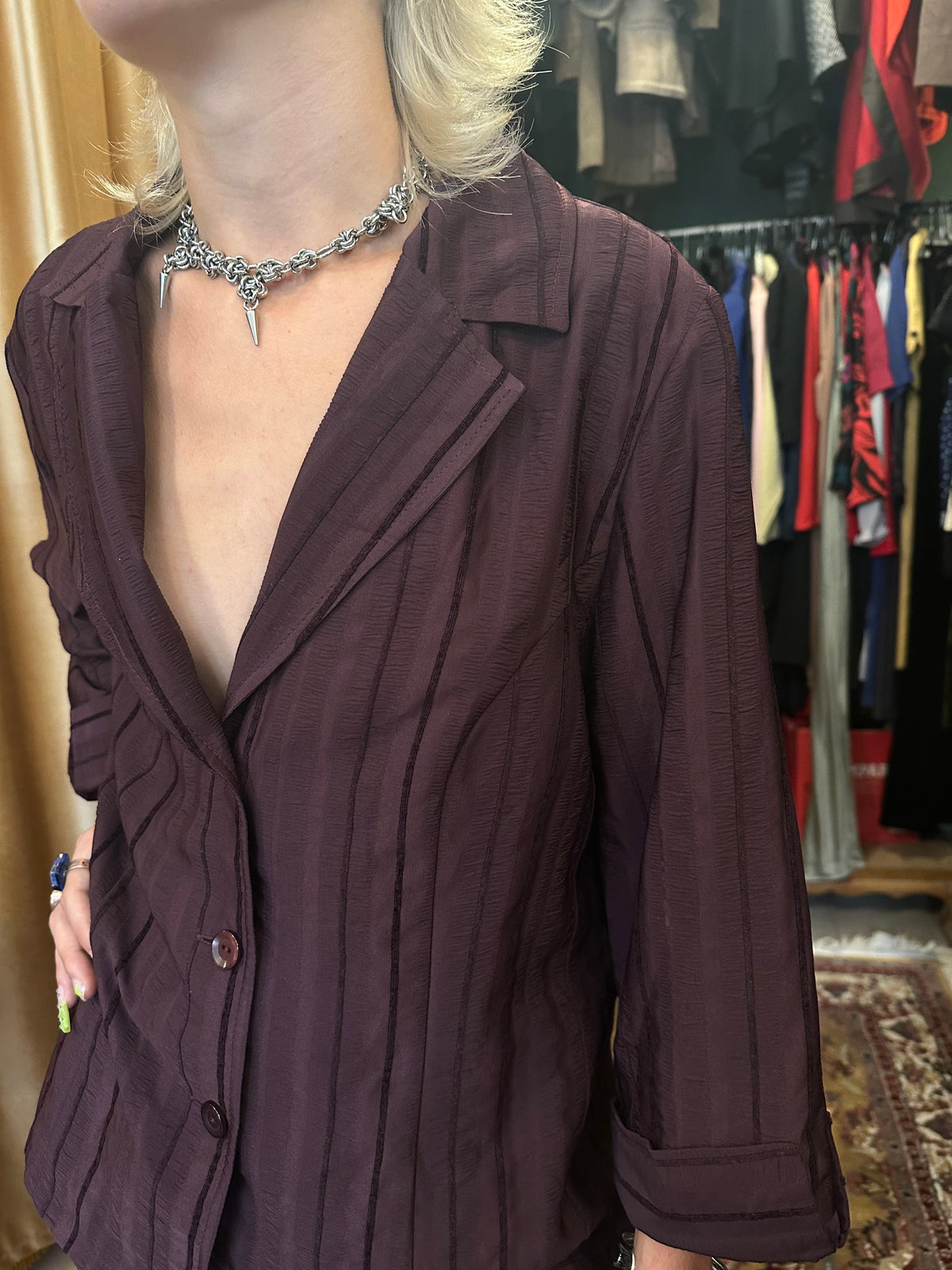 Vintage Purple Shirt / Blazer