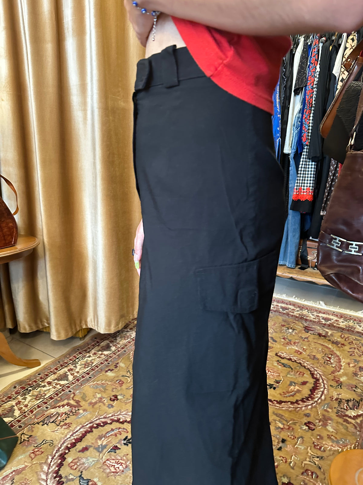 Vintage Black Maxi Skirt